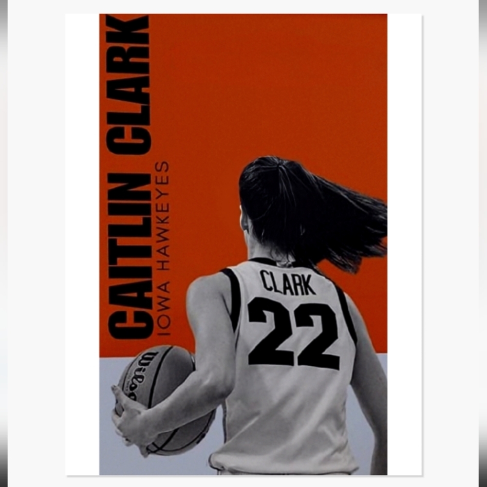 NEW! CAITLIN CLARK IOWA HAWKEYES 8.5x11 ULTRA PREMIUM GLOSSY BASKETBALL POSTER!